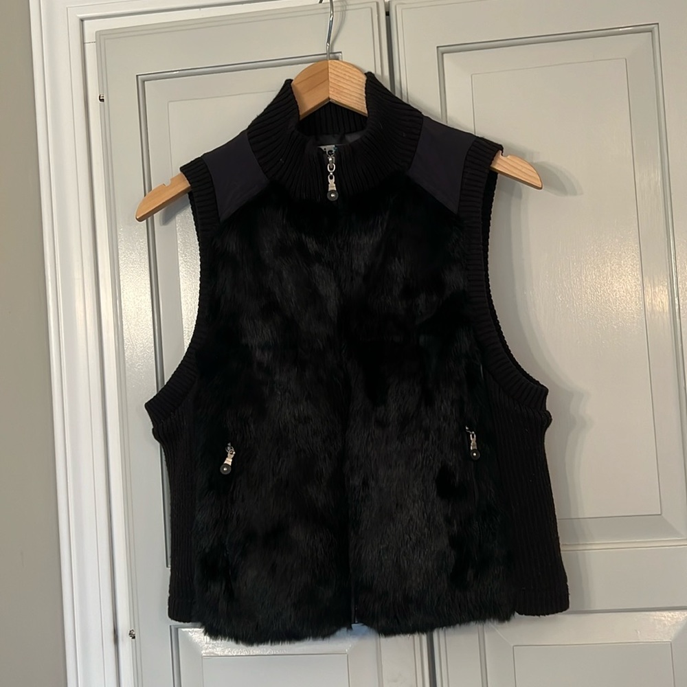 Jamie Sadock Rabbit Fur Unique Vest in Sz Medium